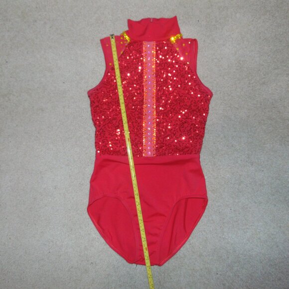 Red Sequin Leotard [No tag AM?] - Picture 5 of 6